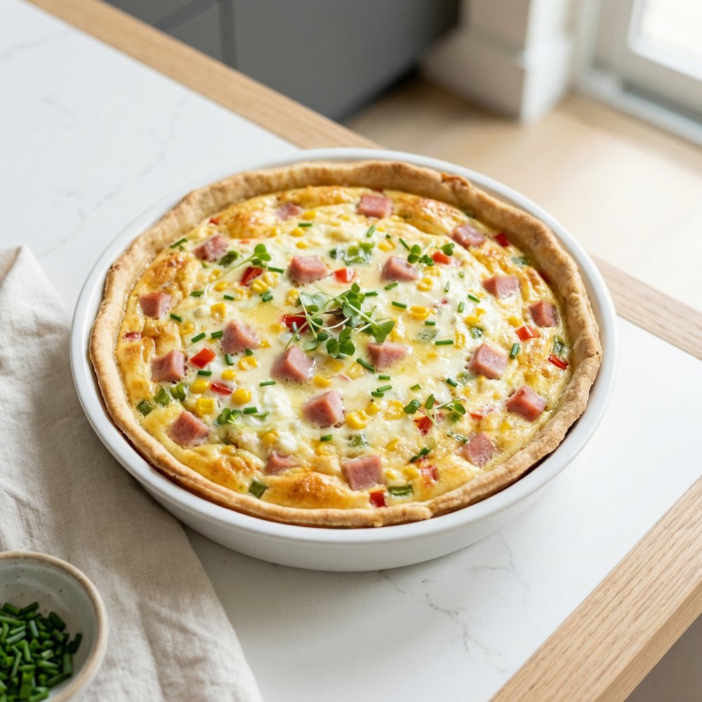 Ham and Veggie Quiche