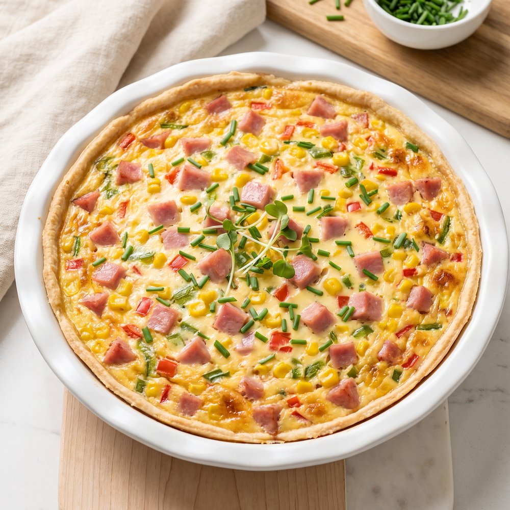 Ham and Veggie Quiche