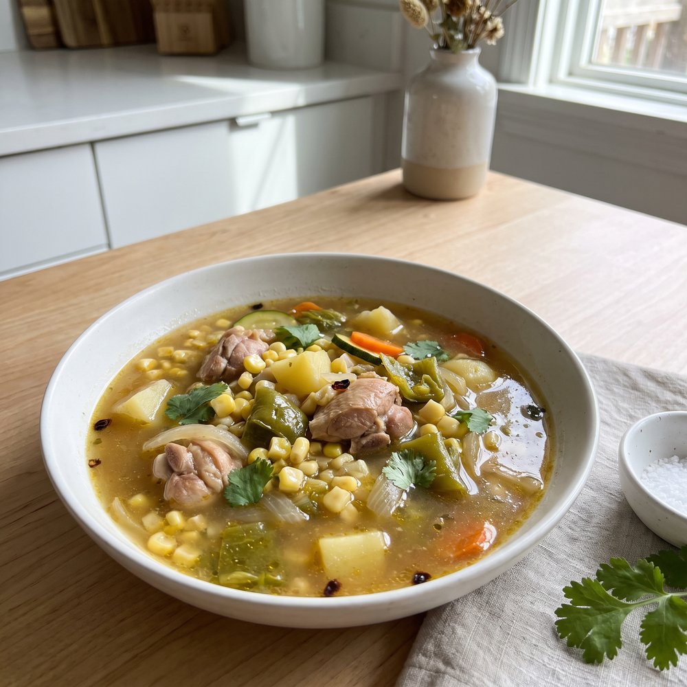 Hatch Green Chile Chicken Stew from New Mexico