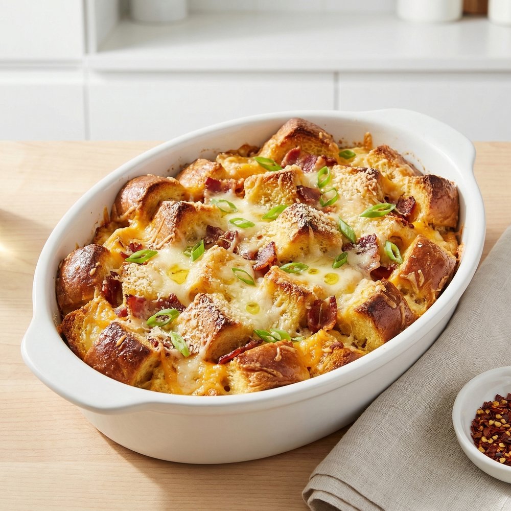Hawaiian Sweet Roll Breakfast Strata