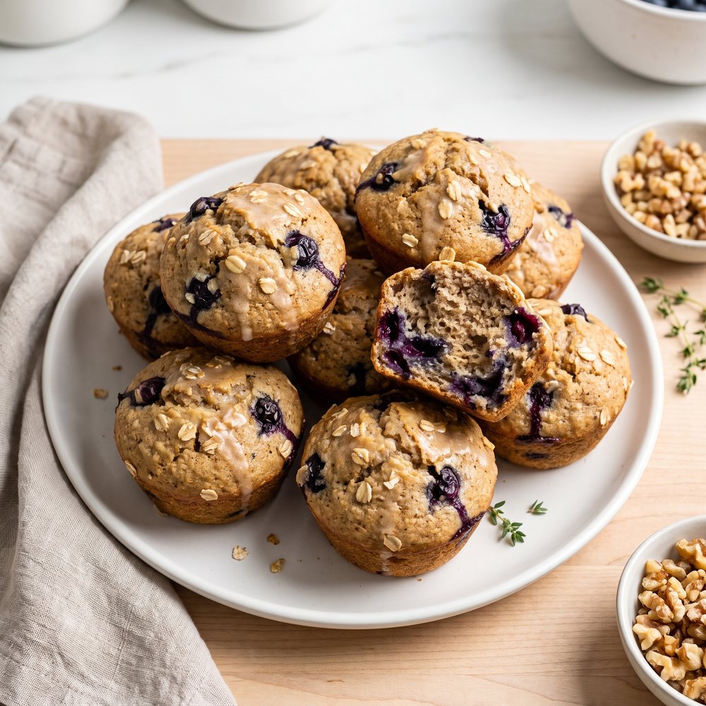 Health Nut Blueberry Muffins