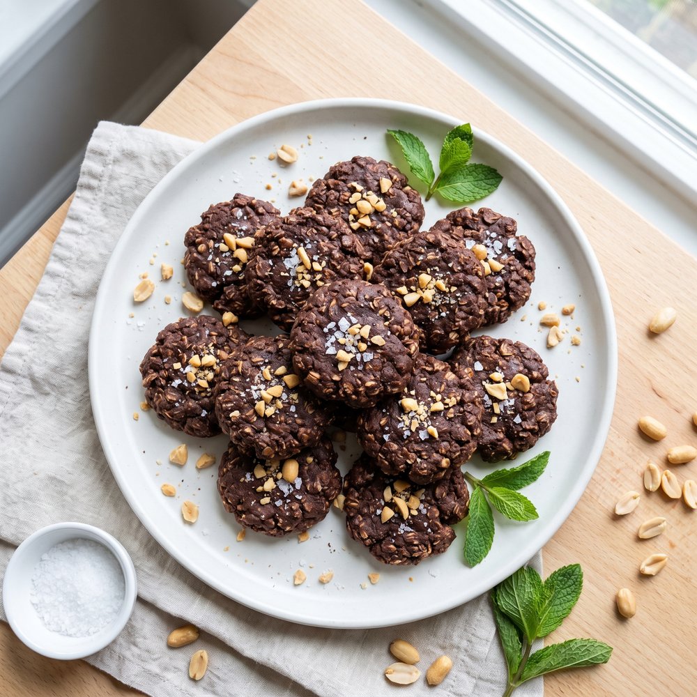 Healthier No Bake Oatmeal Cookies