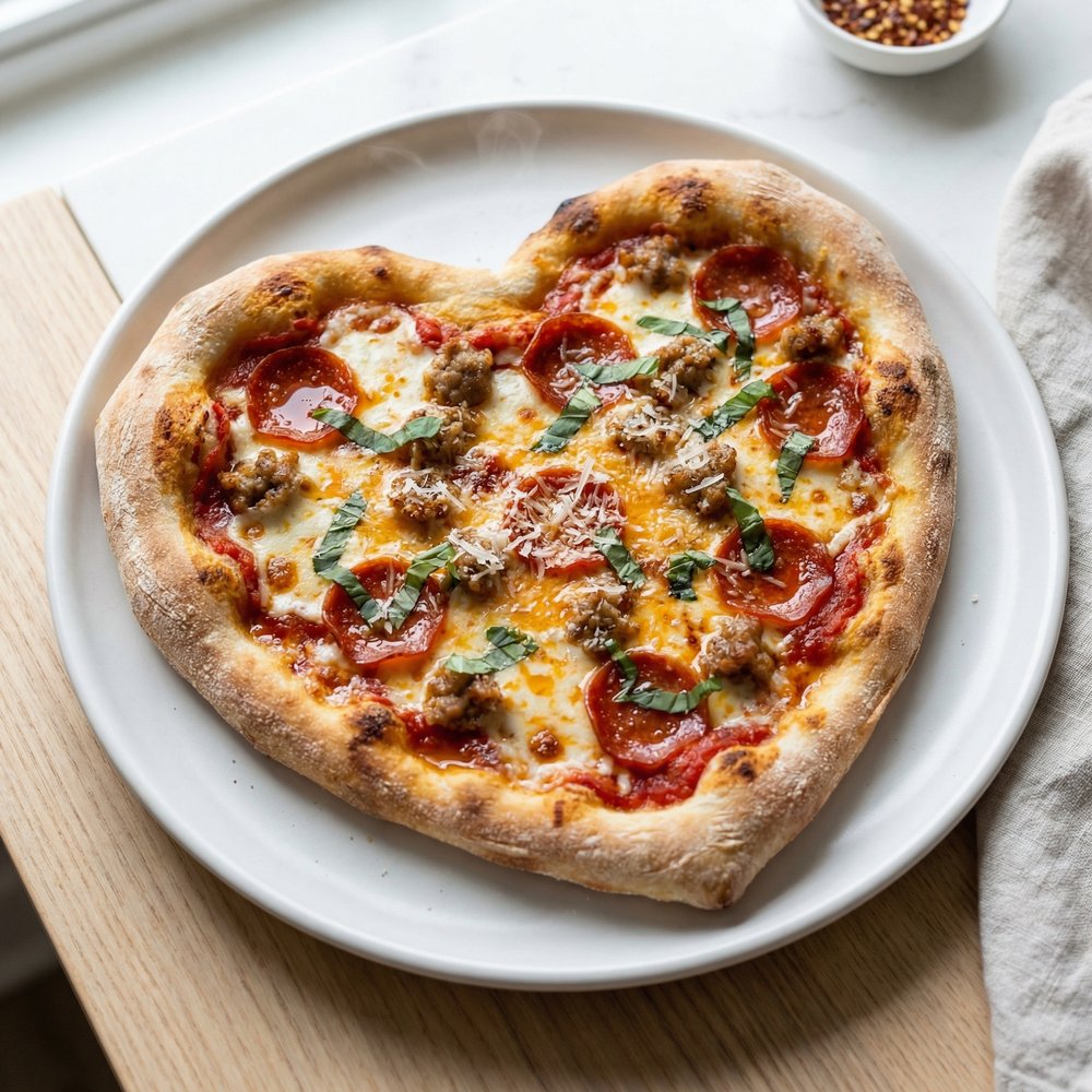 Romantic Heart Pizza