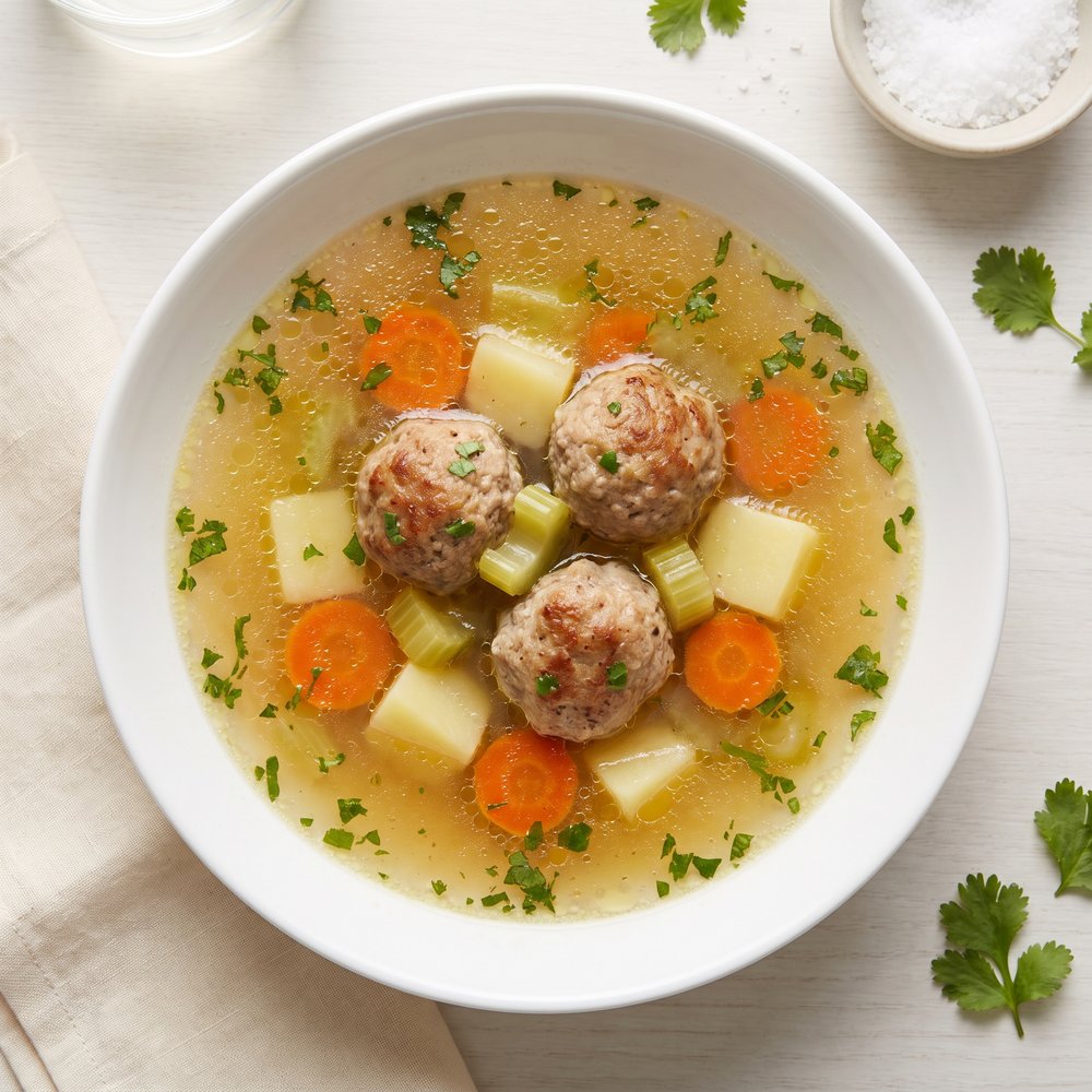 Hearty Albondigas Meatball Soup at Home