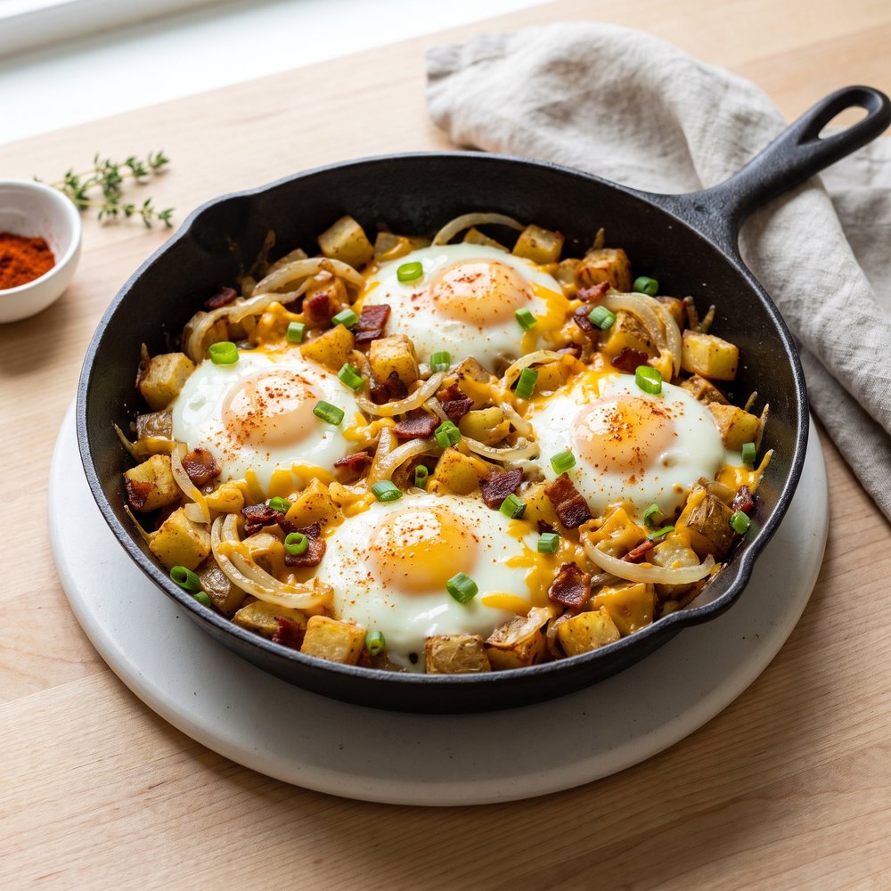 Hearty Bacon and Egg Breakfast Skillet