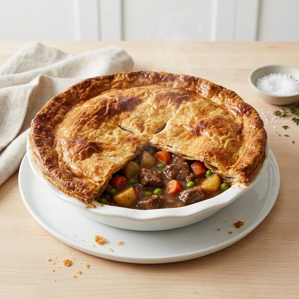 Hearty Beef Pot Pie with Vegetables