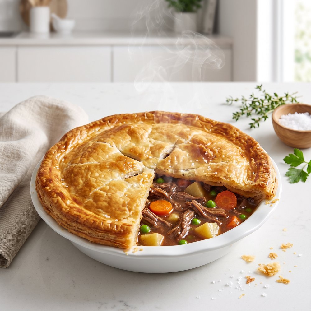Hearty Beef Pot Pie with Vegetables