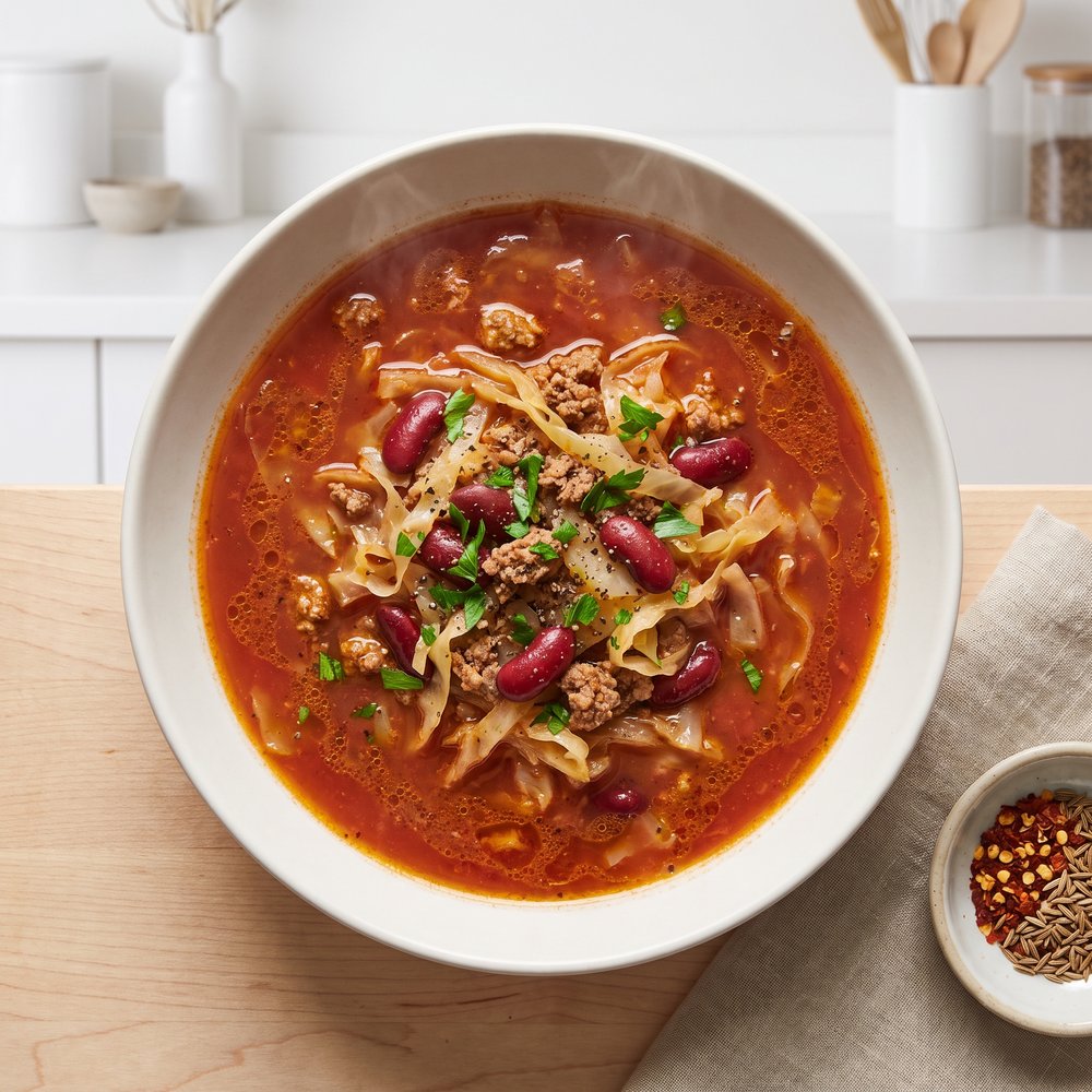 Hearty Beef and Cabbage Soup