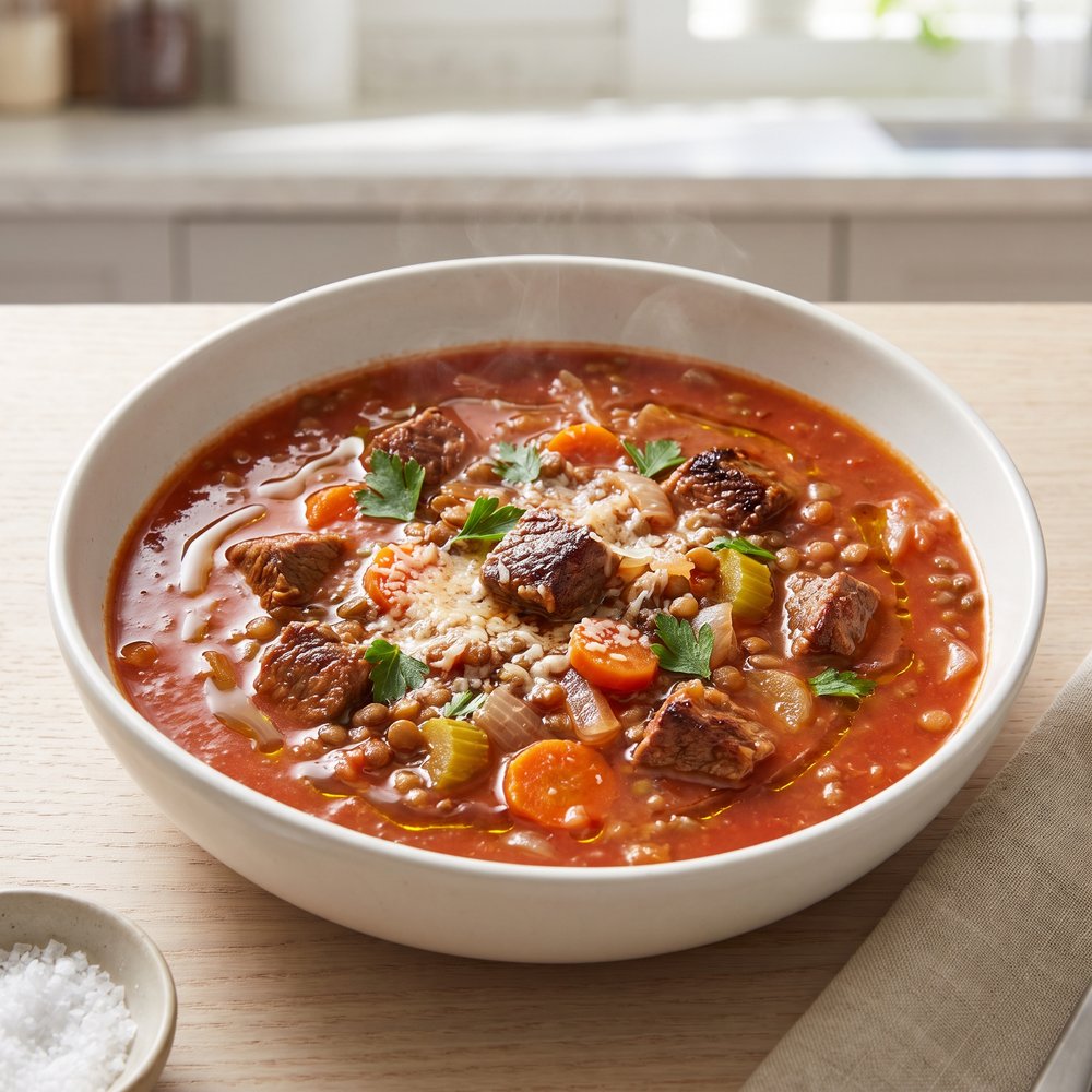 Hearty Beef and Lentil Stew