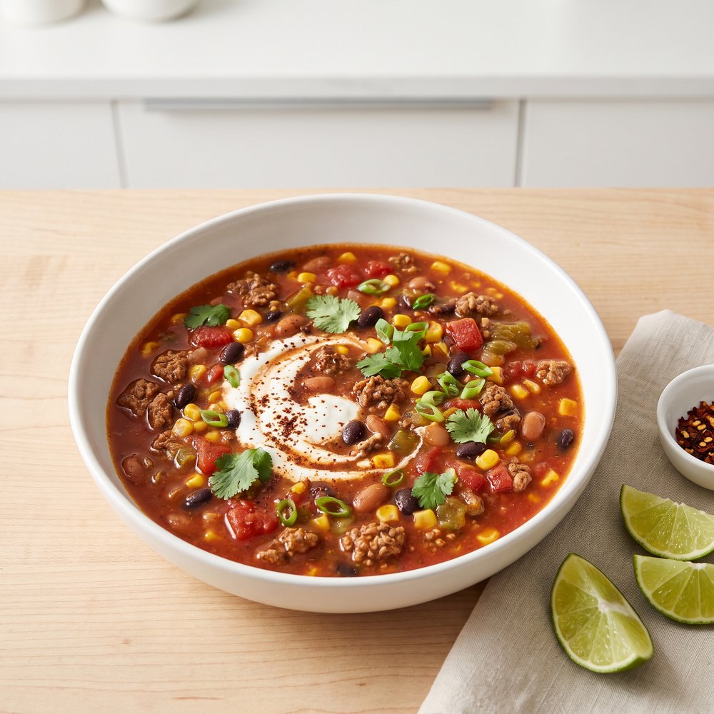 Hearty Black Bean Taco Soup