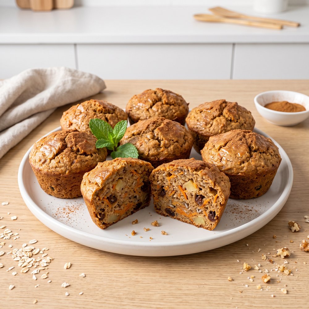 Hearty Bran and Flax Morning Muffins