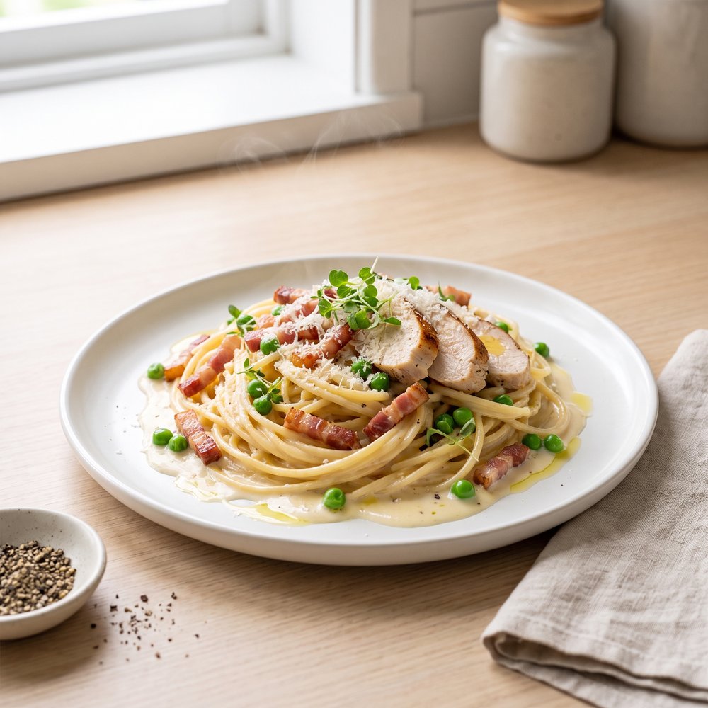 Hearty Chicken and Bacon Carbonara