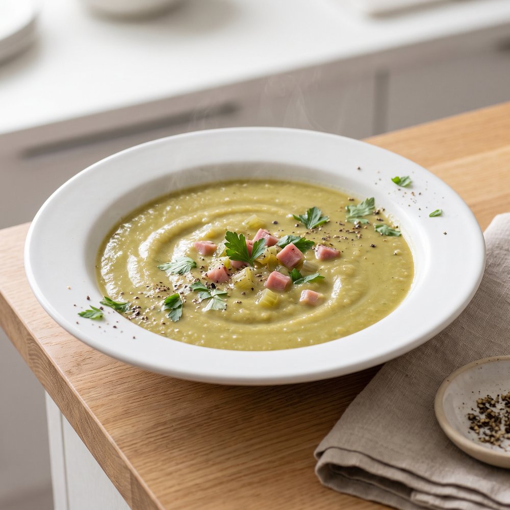 Hearty Ham and Split Pea Soup — A Comforting Bowl