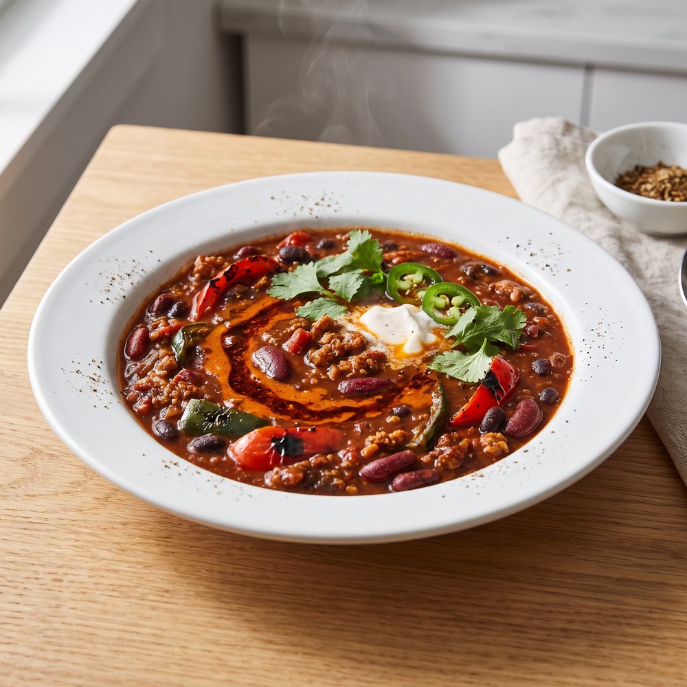 Hearty Meat-Lover’s Style Veggie Chili