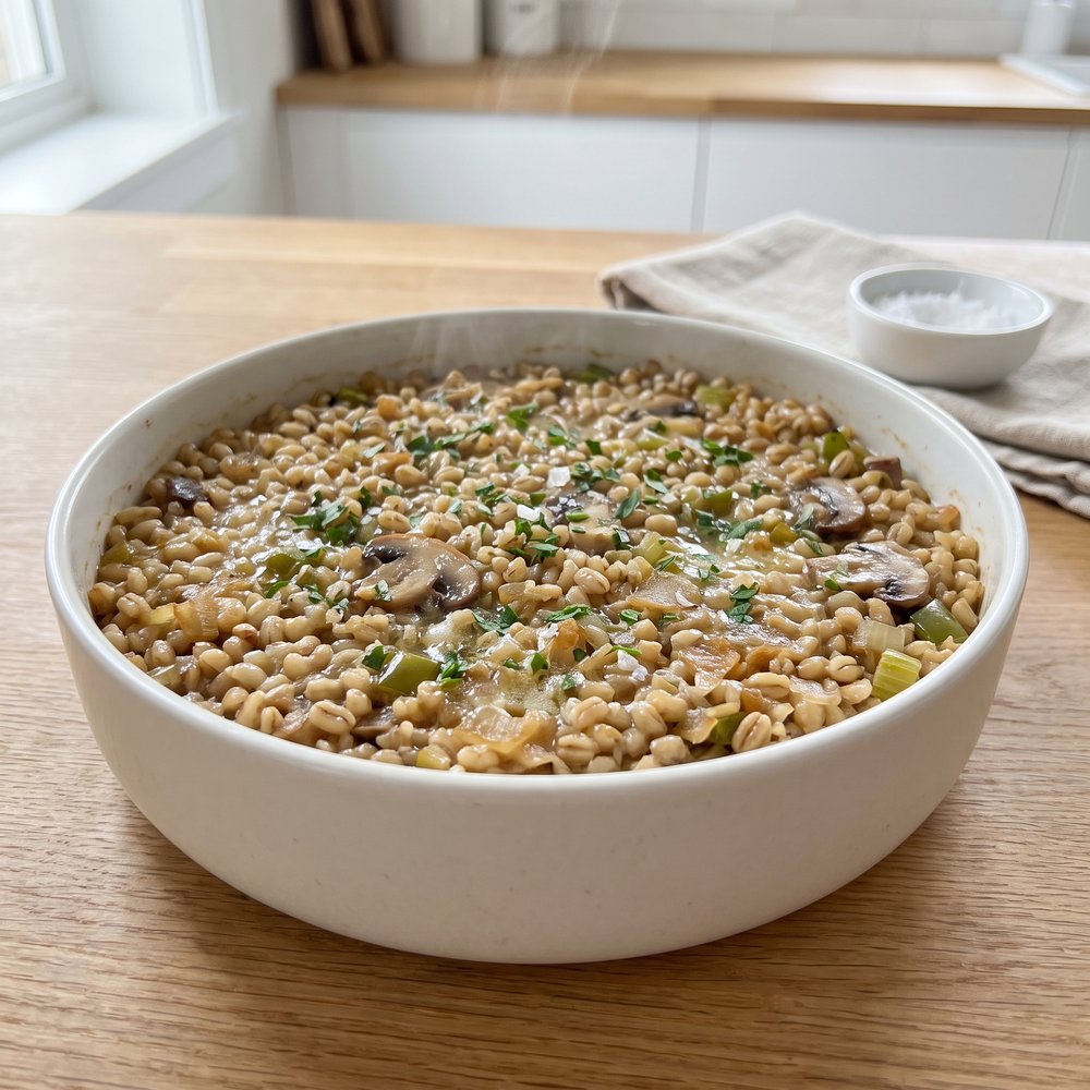 Hearty Pearl Barley Bake