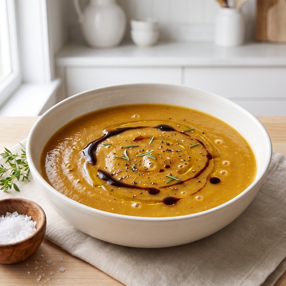 Hearty Roasted Winter Veggie Soup