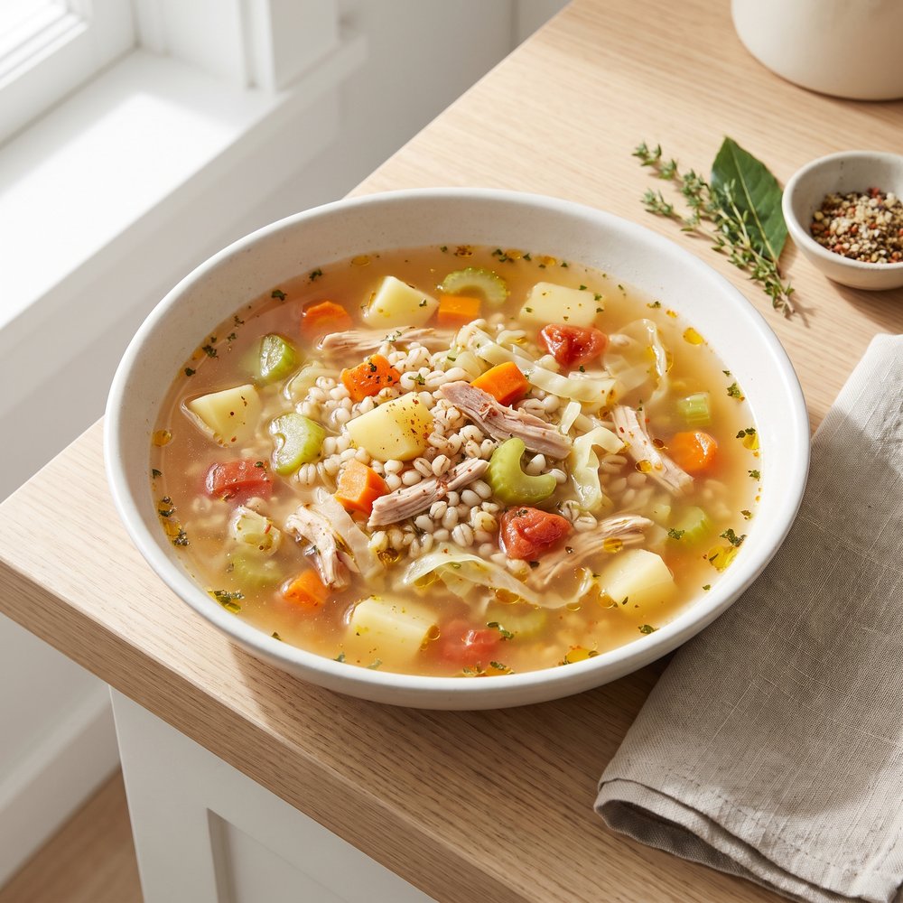 Hearty Turkey Bones Soup
