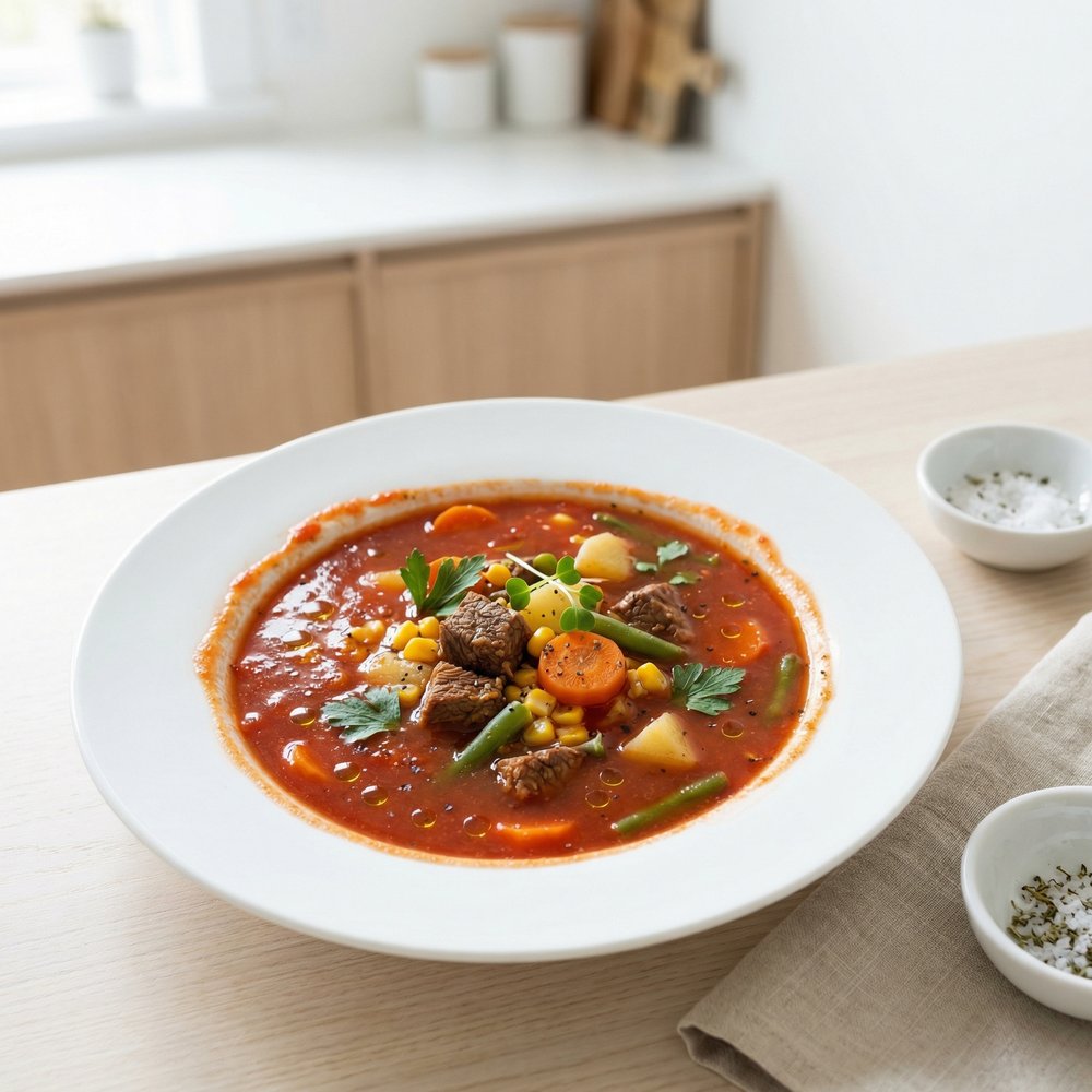 Easy Vegetable Beef Soup with Ground Beef