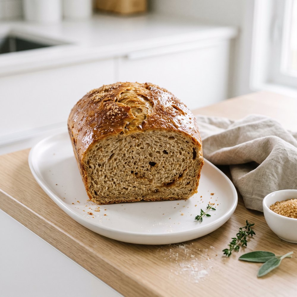 Hearty Whole-Wheat Beer Loaf