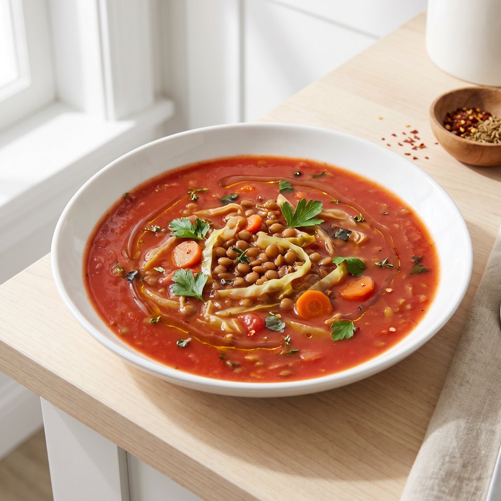 Hearty Winter Lentil and Vegetable Soup