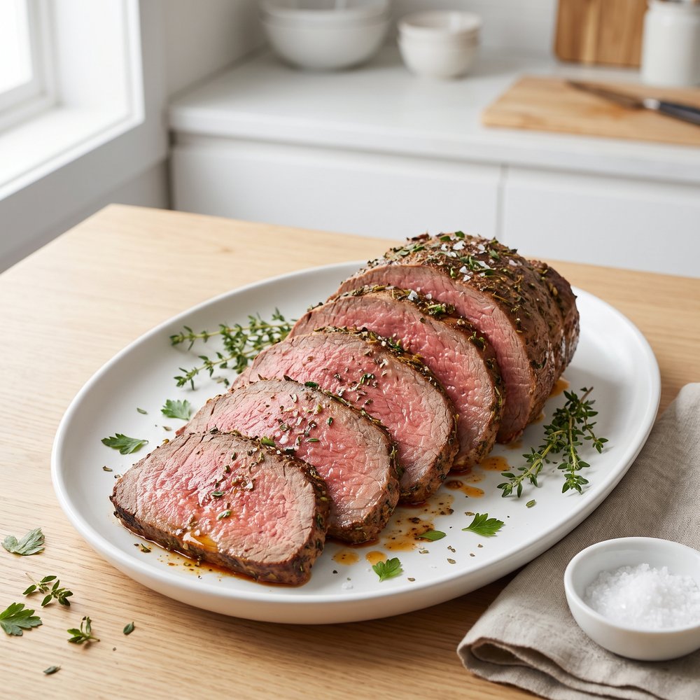 Herb-Crusted Sirloin Tip Roast