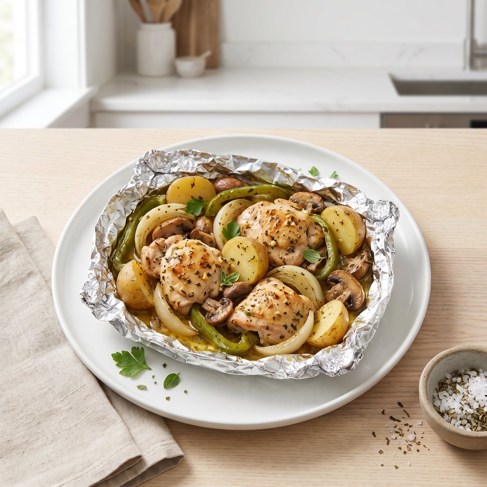Herb-Garlic Grilled Chicken Foil Packs