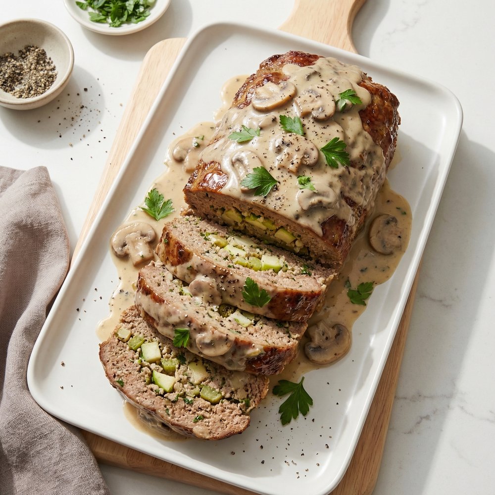 Stuffing-Style Meatloaf Bake