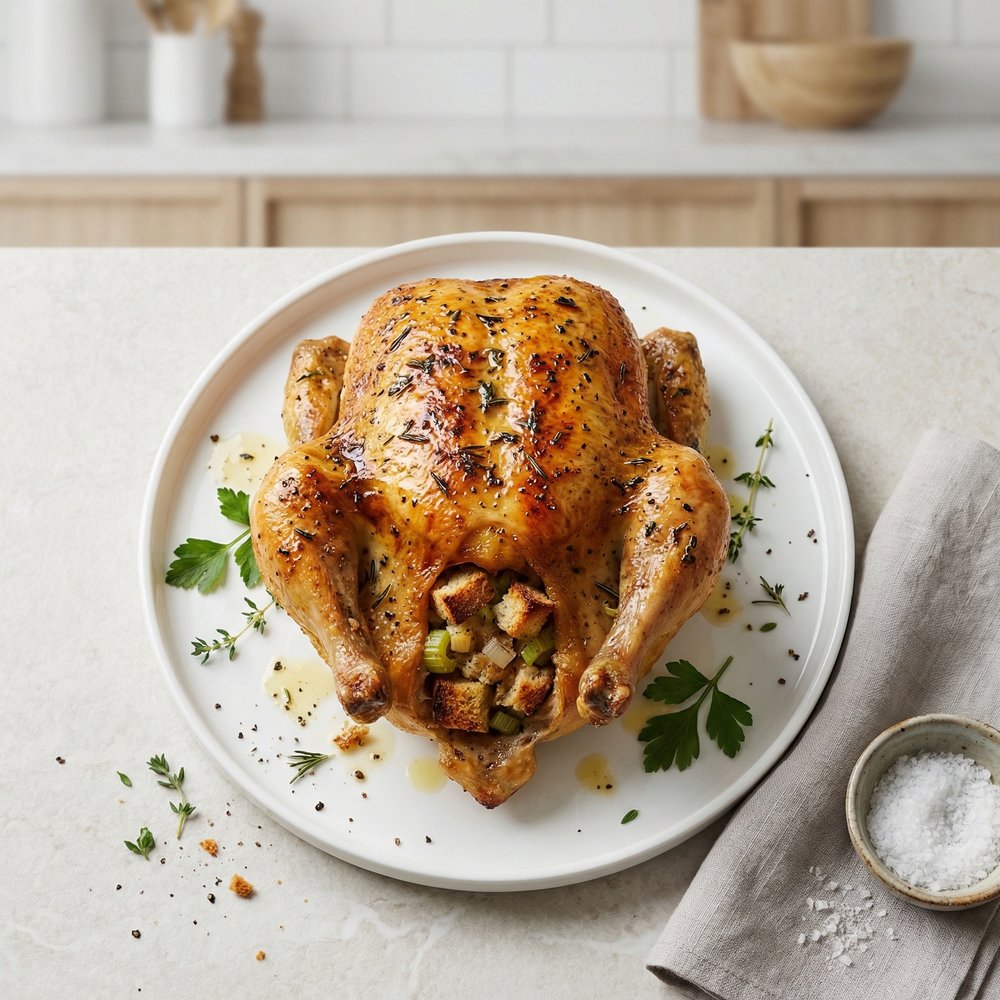 Celery Herb Stuffing and Savory Chicken