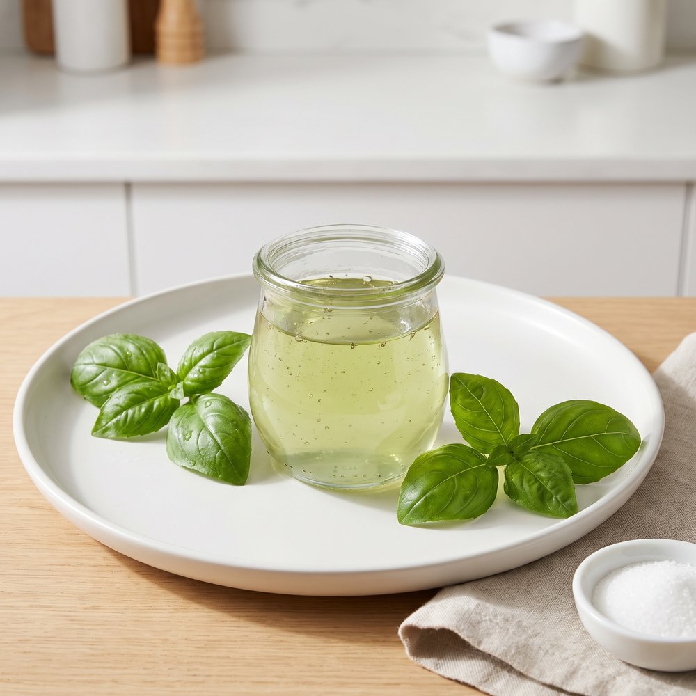 Herbed Basil-Infused Simple Syrup