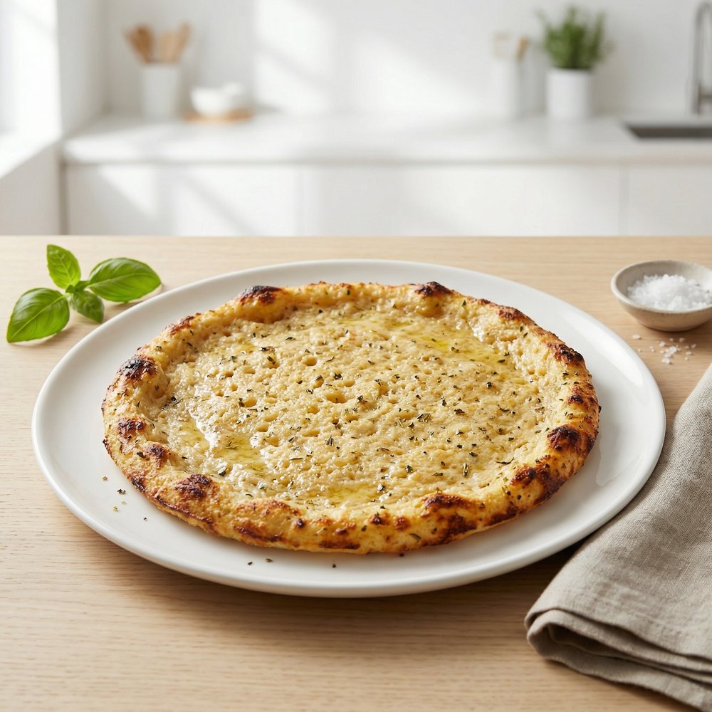 Herbed Cauliflower–Almond Pizza Base