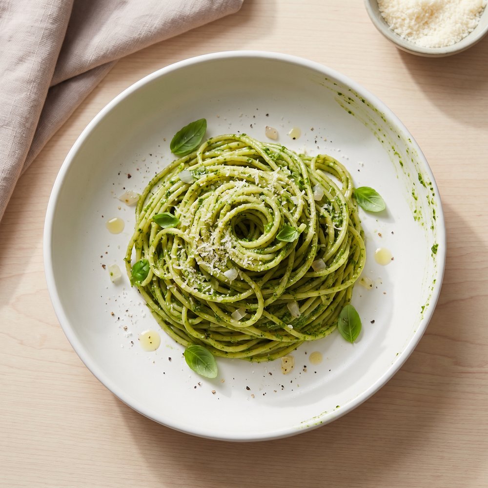 Herbed Pesto Parmesan Pasta