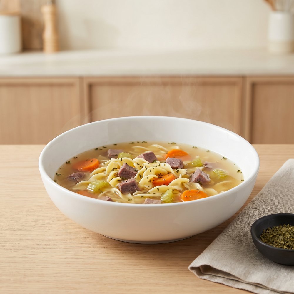 Herbed Turkey and Egg Noodle Soup