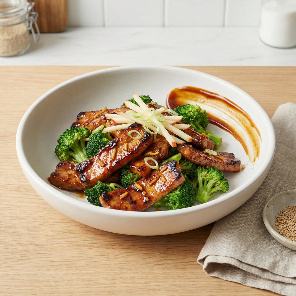 Gingered Pork and Apple Hoisin Stir-Fry