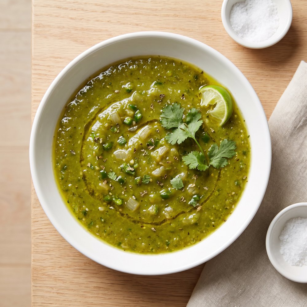 Home-Canned Green Tomatillo Salsa