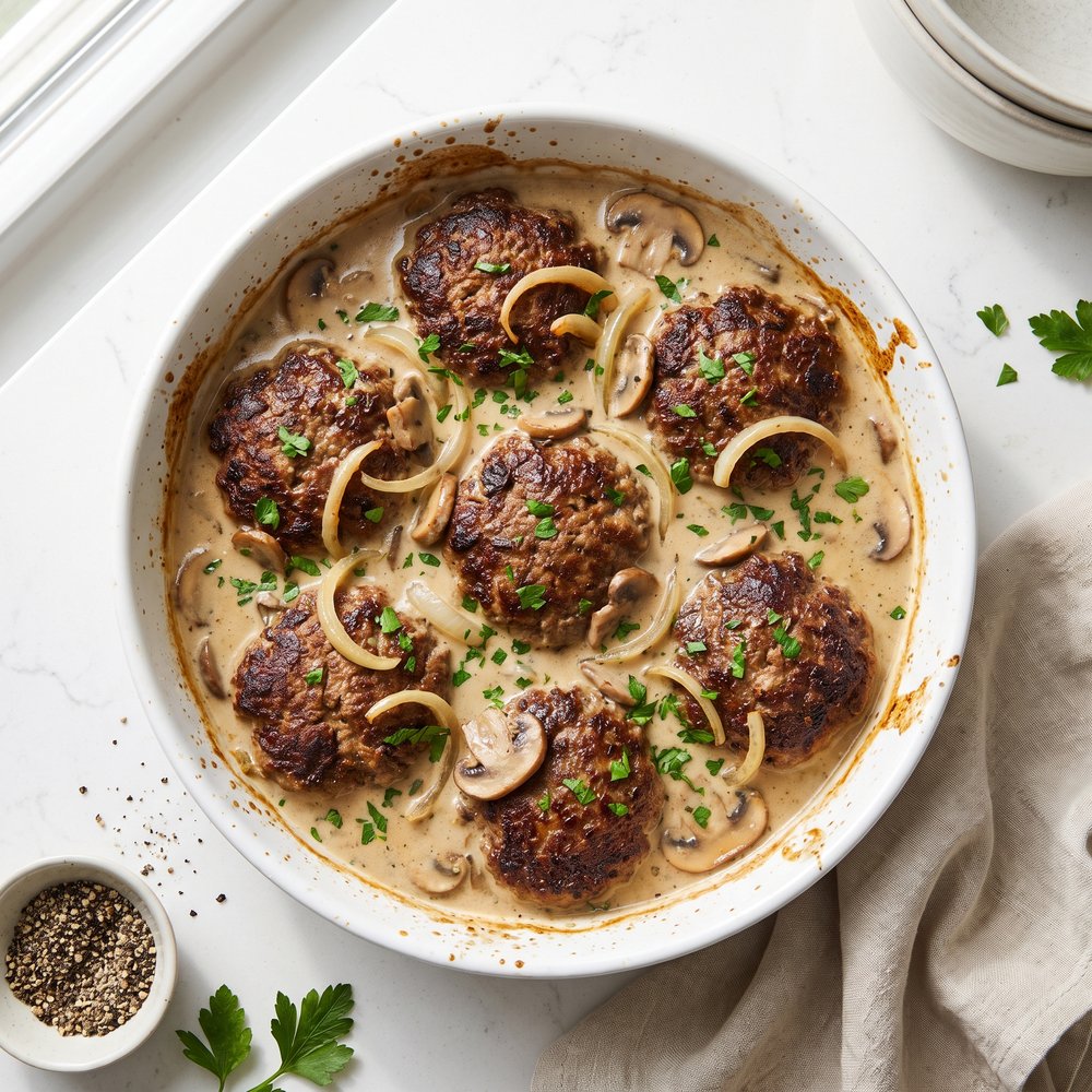Homestyle Beef Salisbury Steaks