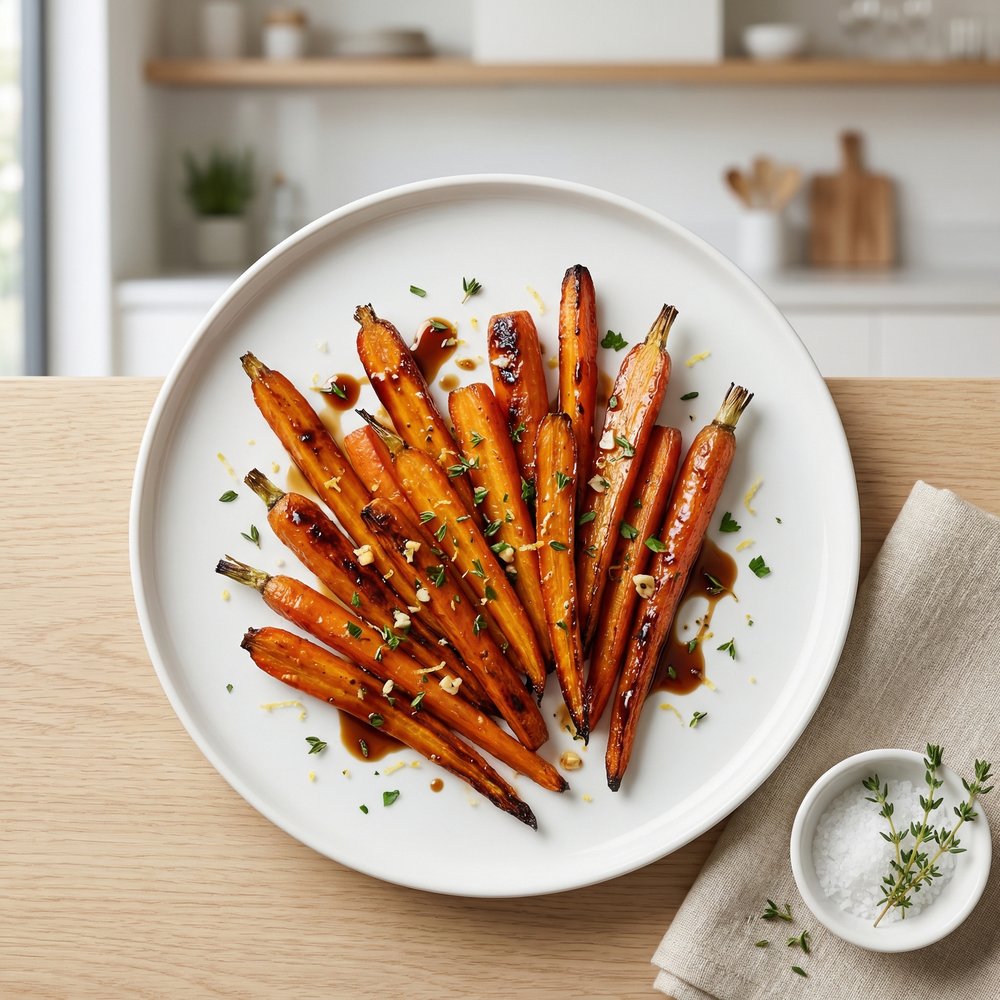 Roasted Carrots with Honey-Balsamic Glaze