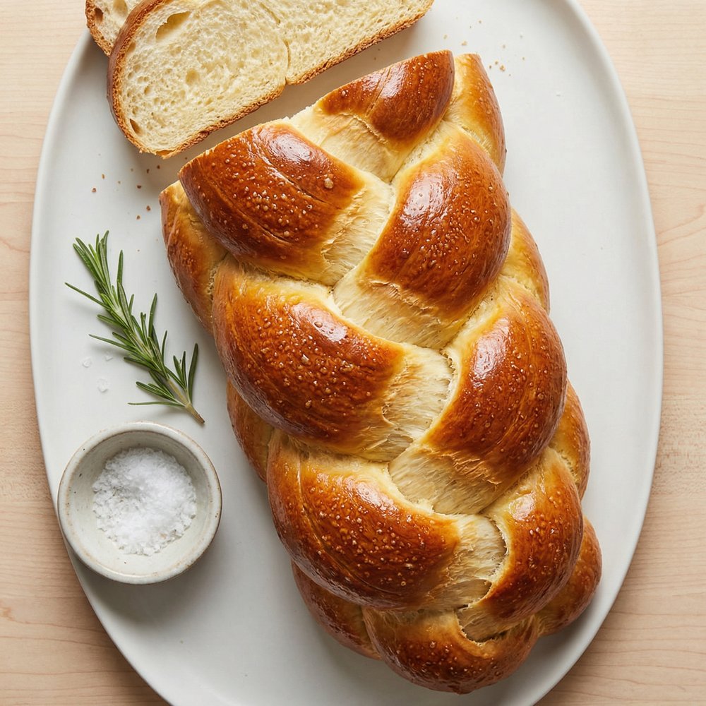 Simple Homemade Challah Loaf