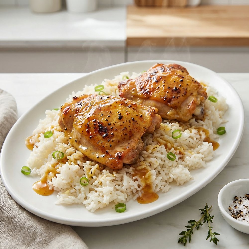 Baked Honey-Mustard Chicken with Rice