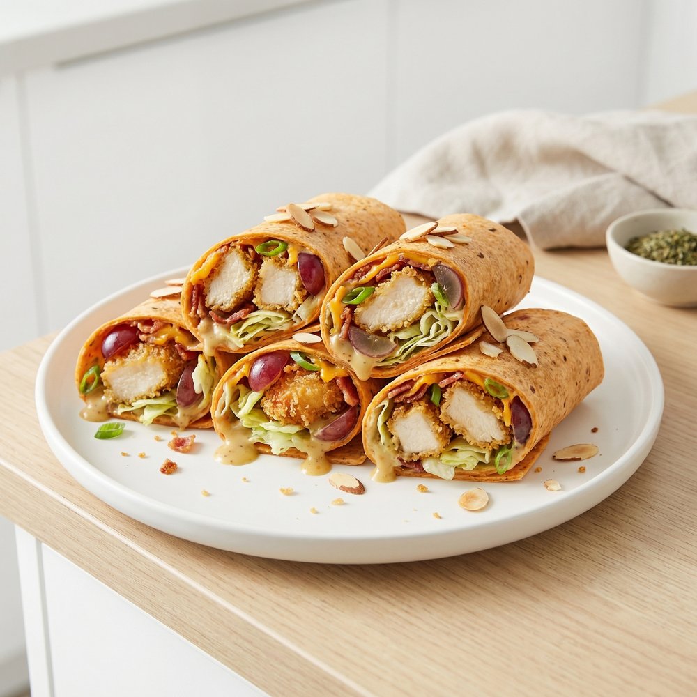 Crispy Chicken Wrap with Honey-Mustard