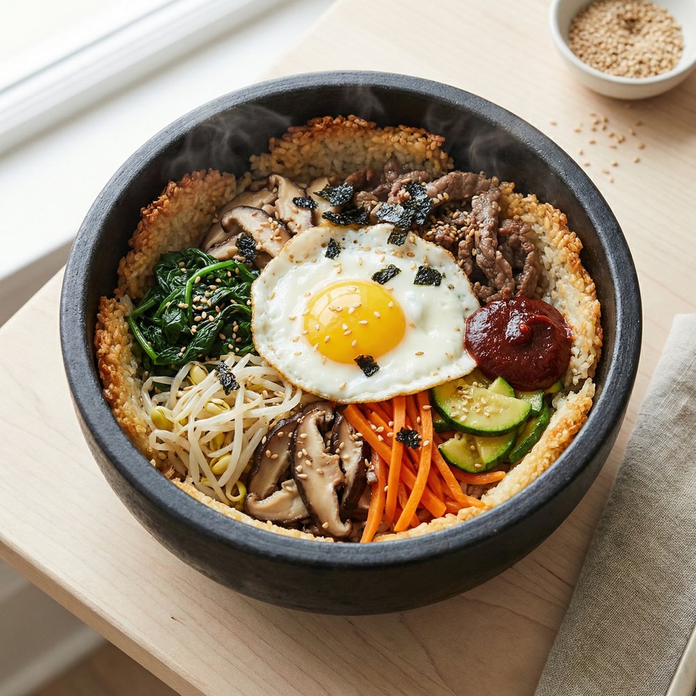 Hot Stone Pot Bibimbap (Dol Sot Bi Bim Bap)