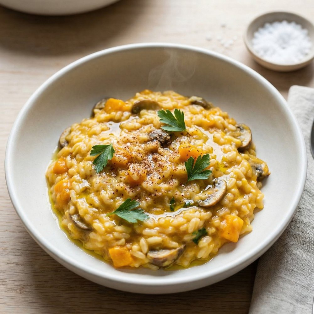Instant Pot Butternut Squash Risotto with Mushrooms