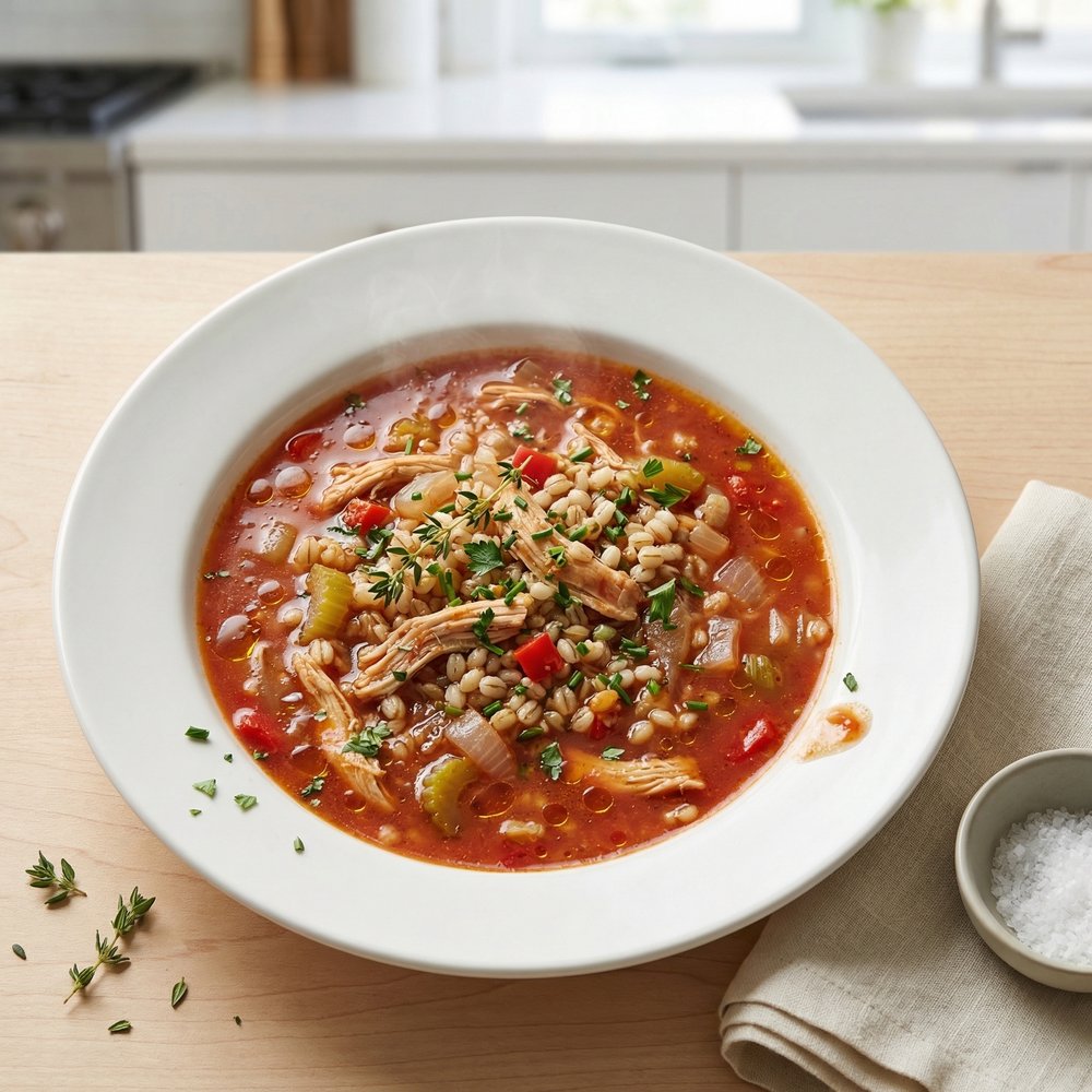 Pressure Cooker Chicken with Barley