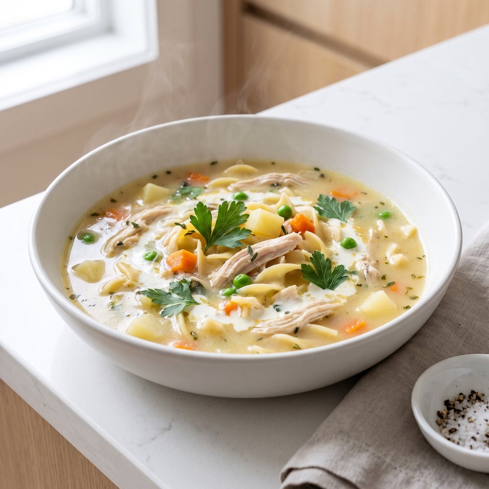 Instant Pot Creamy Chicken Noodle Soup