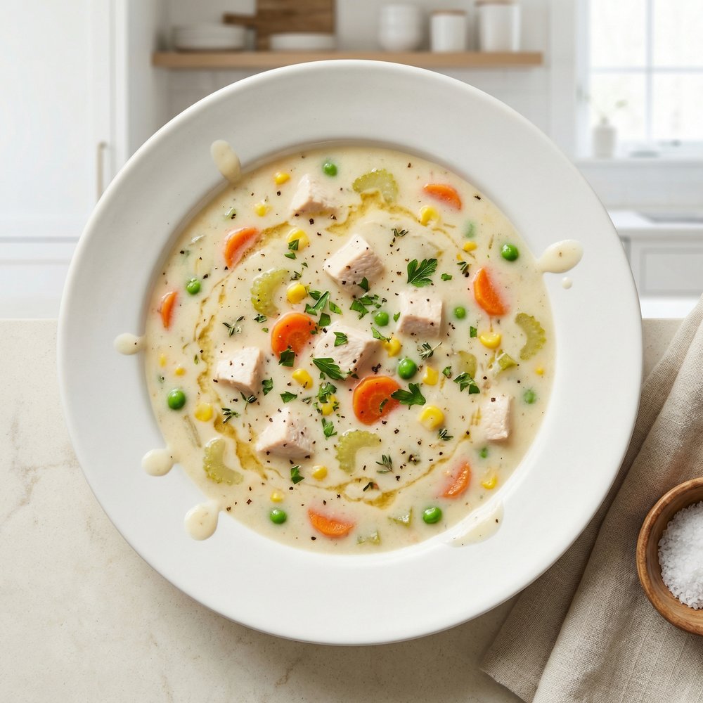 Pressure Cooker Chicken Pot Pie Stew (No Crust, Gluten-Free)