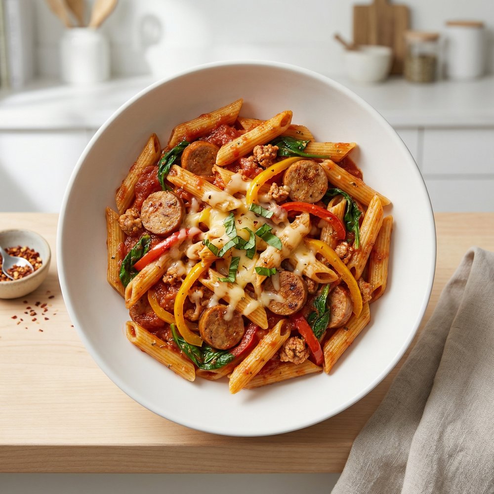 Pressure Cooker Penne with Italian Sausage