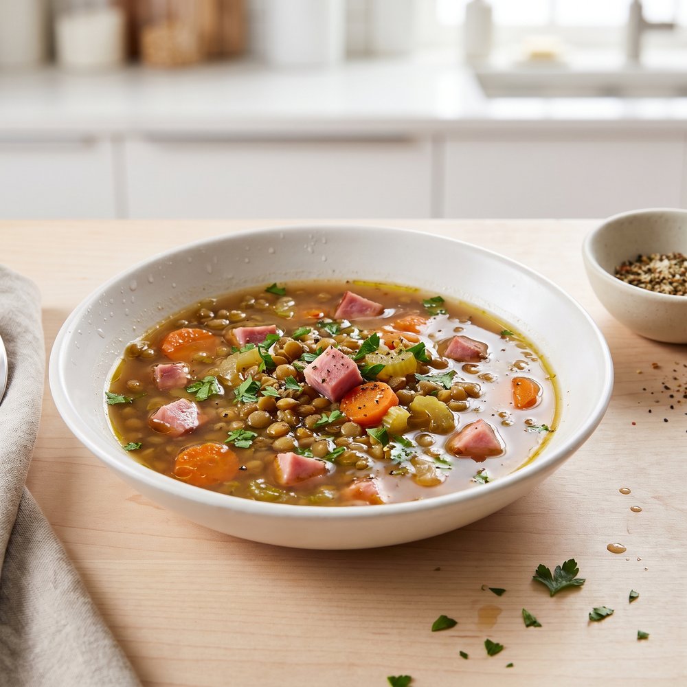 Instant Pot Lentil and Ham Soup