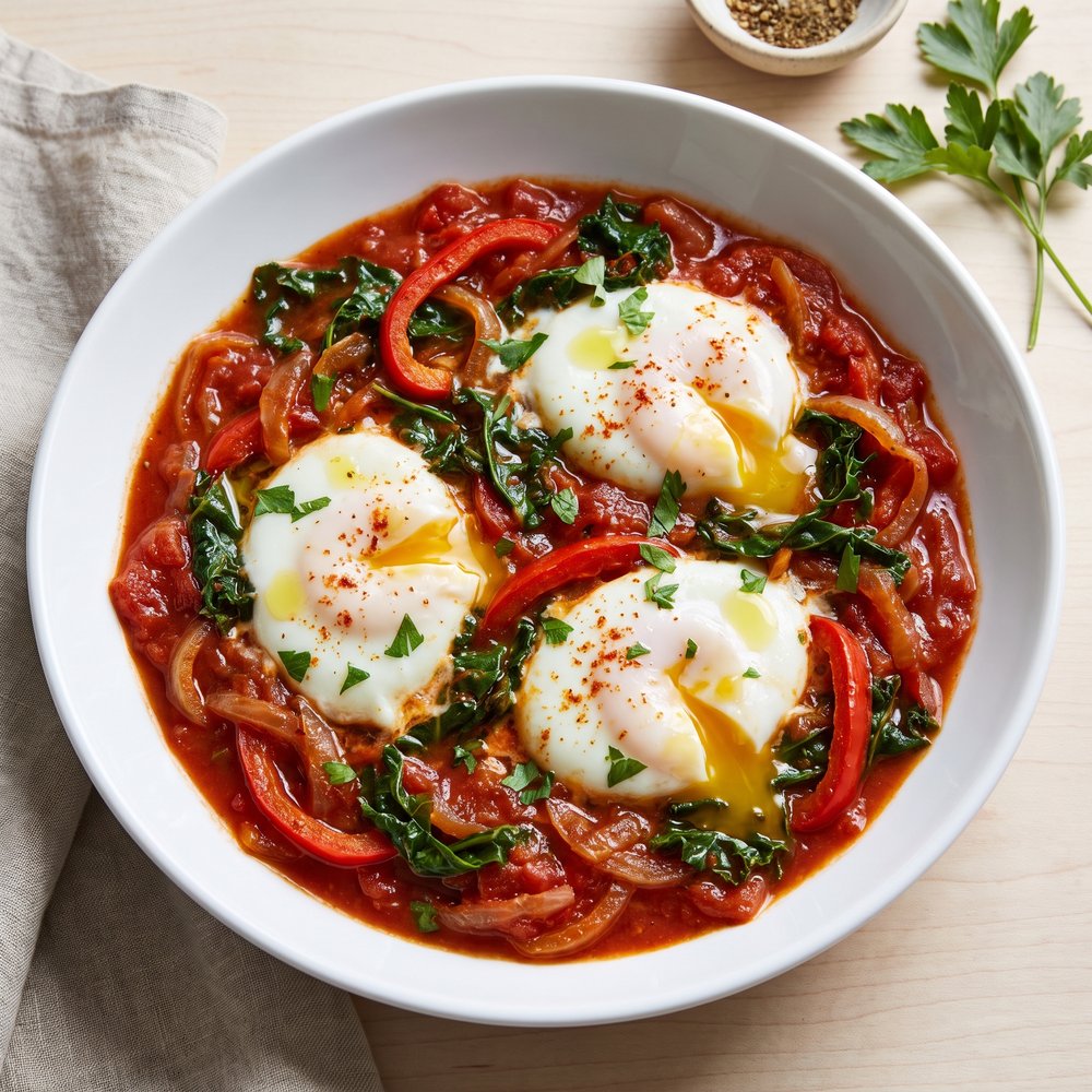 Instant Pot Paleo and Keto Egg Shakshuka with Kale