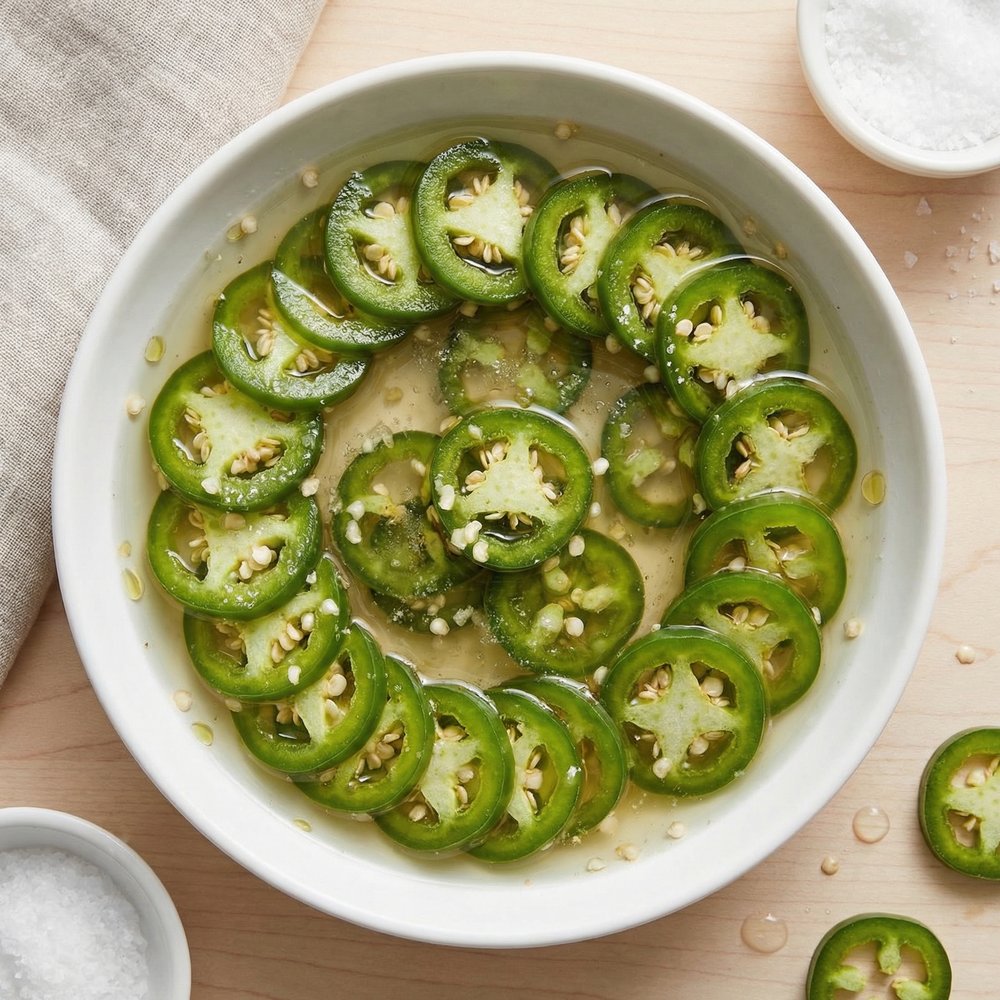 Pressure Cooker Pickled Jalapeño Slices