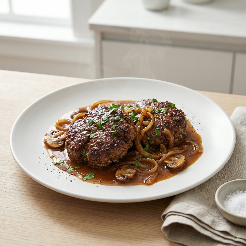 Instant Pot Salisbury Steak with Onion and Mushroom Gravy