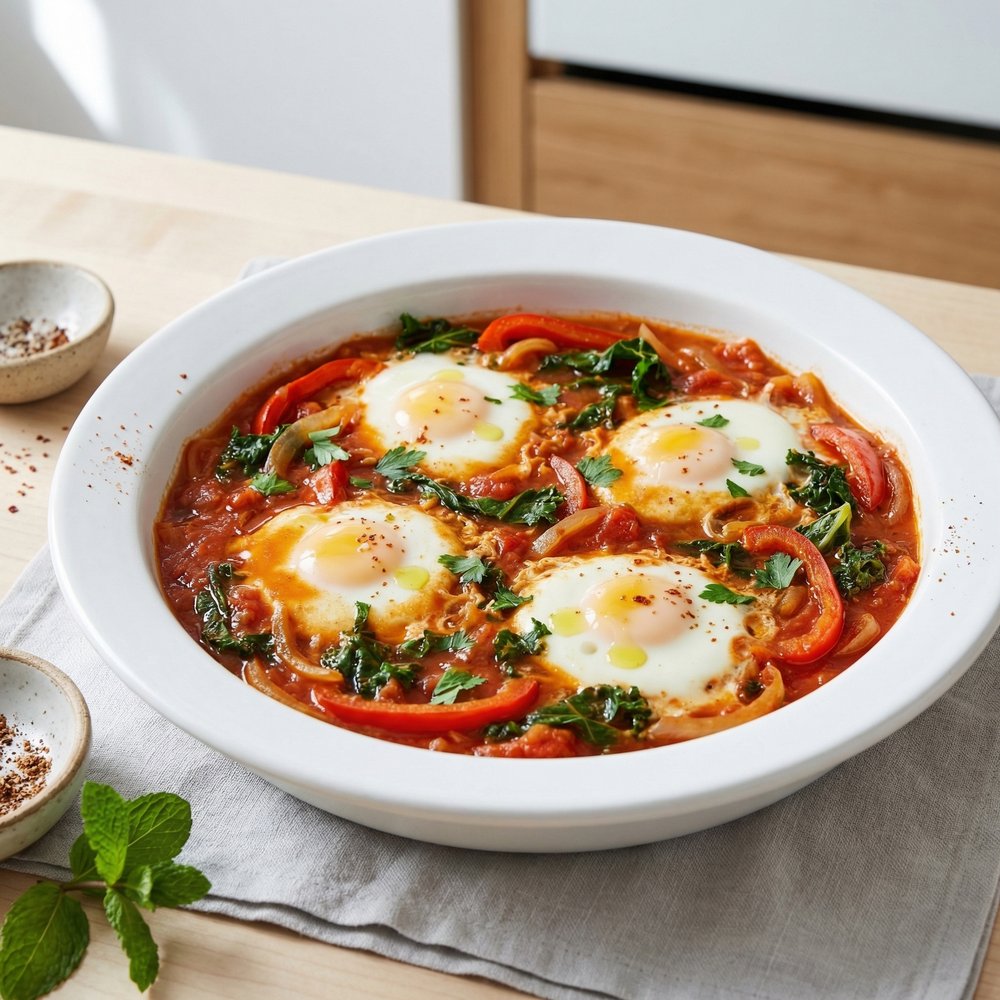 Instant Pot Paleo and Keto Egg Shakshuka with Kale